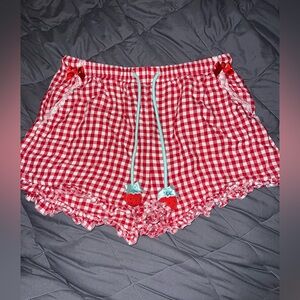 Strawberry Gingham Women's Pj Shorts